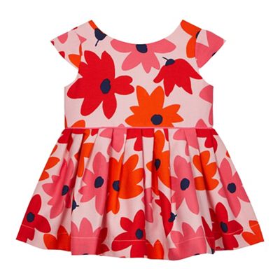 Baby girls' pink abstract flower dress